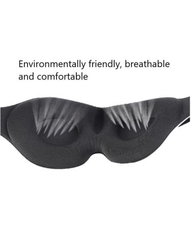 3D Contoured Cup Sleep Mask for Men and Women - Light Blocking Eye Mask for Sleeping - Adjustable Strap and Soft Comfort Cover - Ideal for Travel, Yoga, and Nap - Buy Online on GoSupps.com