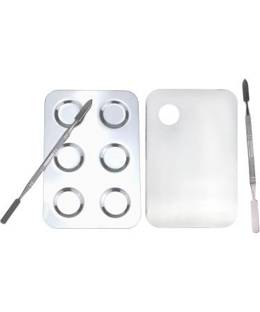 Premium Acrylic Make-Up Palette Set - Transparent Color Mixing for Gel Watercolor Oil Painting & Nail Art Tools - Buy Online on GoSupps.com