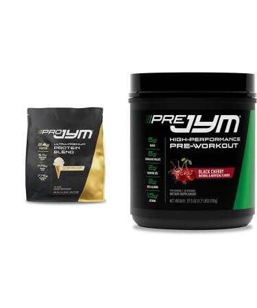 PRO JYM 45 Servings - Tahitian Vanilla Bean & PRE JYM 30 Servings - Black Cherry