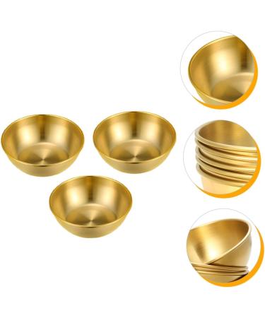 Milisten 3 Pcs Seasoning Dish Portion Cups Sauce Dipping Bowls Mini Dessert Bowl Metal Sauce Dish Salad Dressing Cruet Mini Saucers Dishes Dip Bowls Stainless Steel Server Round - Buy Online on GoSupps.com