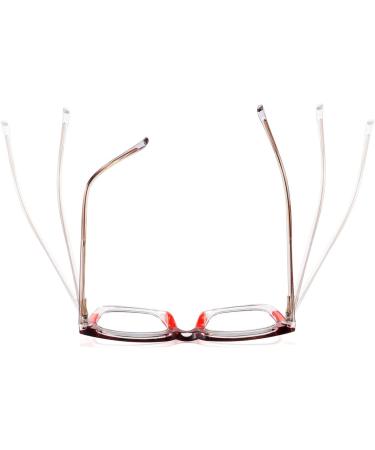 LIGOES Women & Men Retro Square TR90 Anti Blue Light Eyeglasses | Fashion Eyewear - Yellow Orange Clear - Buy Online on GoSupps.com