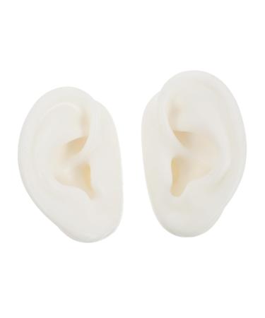 Healvian 2 Pairs Artificial Ears Ear Model for Earrings Right Ear Model Imitation Ear Laboratories Ear Piercing Silicone Fake Ear Model Human Ear Models Child Human Body Tool Kit