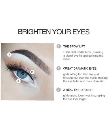 PULABO 1PC White Eyeliner Pencil Smooth Cosmetic Beauty Tool Long Lasting Makeup Eyeliner Professional Eyeshadow Highlighter(White) popular - Buy Online on GoSupps.com