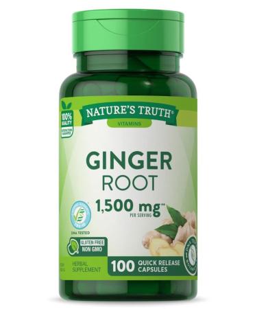 Nature's Truth Ginger Root 1500 mg 100 Capsules - Buy Online on GoSupps.com