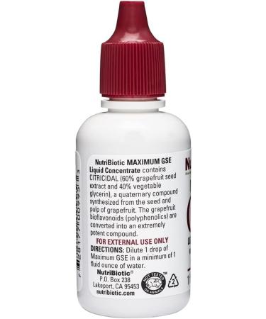 Maximum GSE Liquid Concentrate 1 oz. by Nutribiotic - Buy Online on GoSupps.com