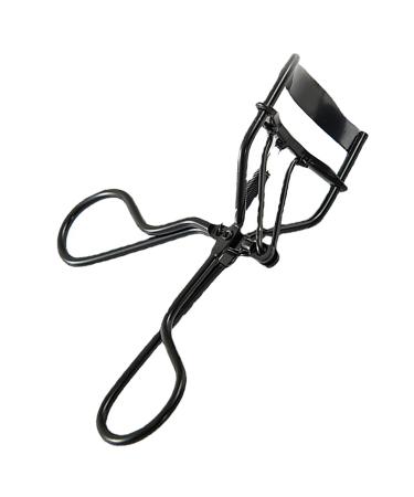 Professional Wide Angle Eyelash Curler with Flexible Collet Design Comfortable Grip Black Metal Material Voluminous Eyelashes