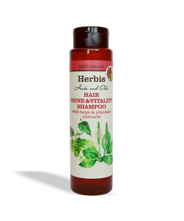 Flos de Herbis Herbis Natural Hair Shine & Vitality Shampoo 300 ml met Hops & Plantain Extracten
