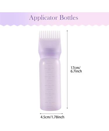 3 Colors 160ml Hair Oil Applicator Bottle - Perfect for Hair Dye & Oil Application (White Purple Pink) - Buy Online on GoSupps.com