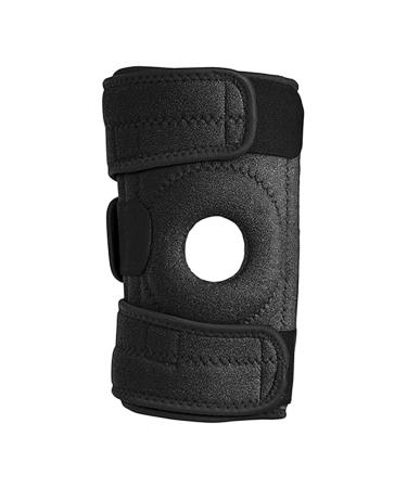 Luwint Kids Youth Neoprene Knee Brace  Open Patella Stabilizer with Adjustable Straps Knee Pads Support for Arthritis  ACL  Relieves Pain  Basketball  Sports  1 Piece Medium Black