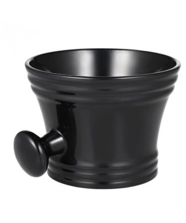 Sailor's Shaving Soap Bowl with Handle Black - simple and smooth cup for shaving soap that is smooth to hold