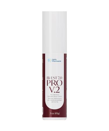 HelloPharmacist BiEst 7.0 PRO V2 Bioidentical Estrogen Cream for Women - 90 Pumps - Wild Yam Natural Estrogen Based Body Cream - 3oz