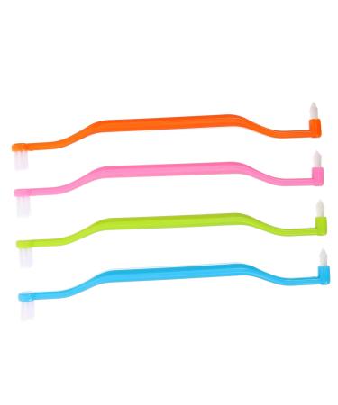 Healeved 4 pieces double -headed toothbrush double -sided brush brush small toothbrush daily toothbrush cleaning tools for details toothbrush with accessories plastic travel space