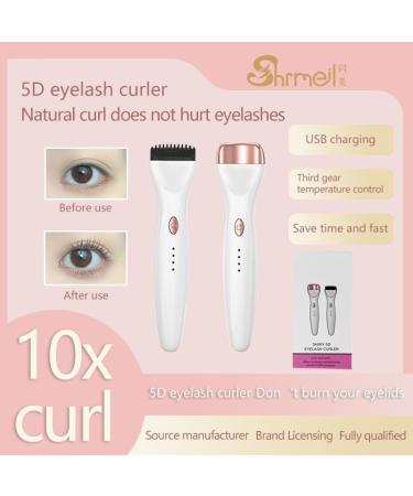 Heated Eyelash Curlers for Fast Heat Up 5D Electric Eyelash Curler with Ergonomic Design for Long Lasting Heated Eyelash Curler with 3 Adjustable Temperature Fit for Eyelashes Curve (Pink) - Buy Online on GoSupps.com