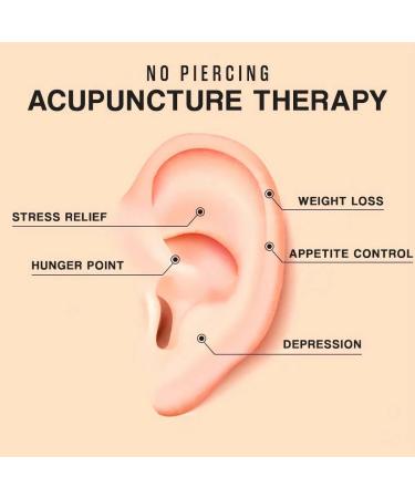FITLIX Auricular Concave Ear Cuff Non Piercing Acupressure Earrings Magnetic Acupressure Lymph Earrings Acupressure Earrings for Weight Loss (Gold+Silver) - Buy Online on GoSupps.com