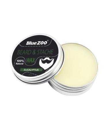 jojomis 30g Beard Balm with Sandalwood/Eucalyptus/Sweet Orange Scent Grooming Growth Soften Mustaches - Eucalyptus