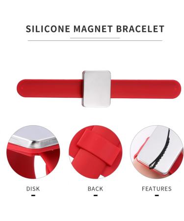 Beavorty snap Bangles Bobby pin Holder Sewing Pincushion Bobby Pins Wristband Wrist Sewing Pincushion Quilting Stainless Steel Pillow - Buy Online on GoSupps.com