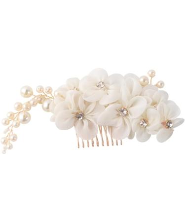 minkissy Rhinestone Pearl Hair Comb bridal hair accessory Wedding Headpiece Bridal Hair Comb Bridal Vintage bride headpieces for wedding flower hairpin toothed white Mother Wedding - Buy Online on GoSupps.com