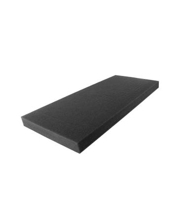 FoamRush 0.5" x 24" x 72" Charcoal High Density Upholstery Foam Cushion (Upholstery Sheet, Foam Padding, Seat Replacement, Chair Cushion Replacement, Square Foam, Wheelchair Seat Cushion) Made in USA Charcoal Foam 1 Count (Pack of 1)