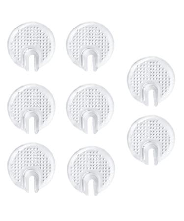 KALLORY Clear Sandals 4 Pairs Anti Slip Clip Thong Protector Sole Protectors Toe separators Clear Thong Panties Comfortable Pad for Flip-Flops Gel Non-Slip Clamshell Separation pad