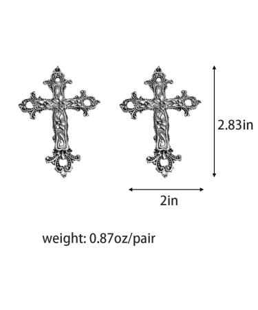 ZHOUMEIWENSP 2PCS Metal Cross Hairpin Clips - Retro Punk Duckbill Style for Novelty Hair - Buy Online on GoSupps.com