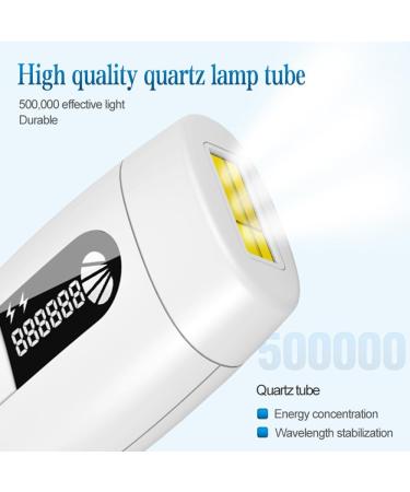 Hair Removal Device for Women and Men IPL Removal Hair Painless Permanent Hair Removal Kit for Genitals Intimate Pubic Hair Bikini Line Facial Armpits Legs Arms (White) White (Higher Energy) - Buy Online on GoSupps.com