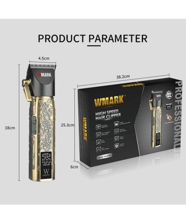 Professional High Speed Hair Clipper 9000RPM | Quiet Rechargeable Hair Trimmer for Men | Zinc Alloy Body | Barber Detail NG-2046 - Buy Online on GoSupps.com