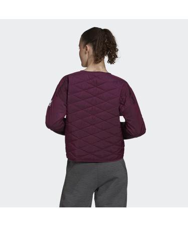 adidas Women's Z.N.E. Padded Jacket Small - Power Berry | Lightweight & Stylish - Buy Online on GoSupps.com