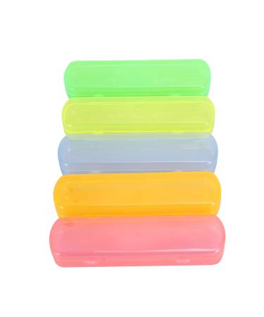 Alipis travel toothbrush 5pcs toothbrush toothpaste travel holder toothbrush and toothpaste case as shown 21X5.5cm