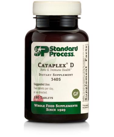 Standard Process Cataplex D - Whole Food Immune Support Digestive Health Bone Strength and Bone Health with Cholecalciferol Calcium Lactate and Ascorbic Acid - Vegetarian - 180 Tablets
