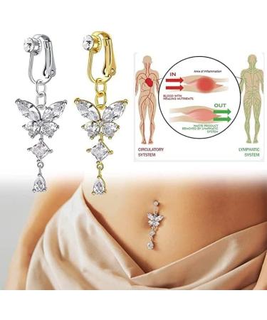 Buy Skinyslim Lymphy Magnetic Therapy Belly Rings | Acupressure Navel Rings for Weight Loss | Shinyskinny LymphaDrainage Designs - Buy Online on GoSupps.com