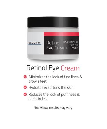 Yeouth Retinol Eye Cream with Hyaluronic Acid - Dark Circle and Puffiness Treatment - Buy Online on GoSupps.com