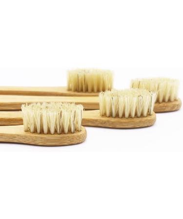 Bamboo and Boar Bristle Toothbrush (4 Pack) + Travel Case & Silk Dental Floss | Eco-Friendly Dental Set with 100% Compostable Bristles | Biodegradable & Compostable Wooden Toothbrushes - Buy Online on GoSupps.com