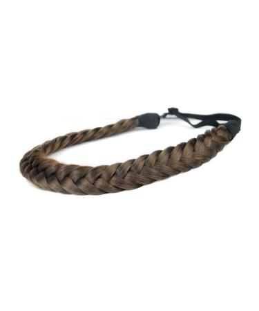 Bobiya 2 Beaches Synthetic Hair Headband - Classic Chunky Braids for Women & Girls Elastic Stretch Toupet (Dark Brown 54g) - International Shipping - Buy Online on GoSupps.com
