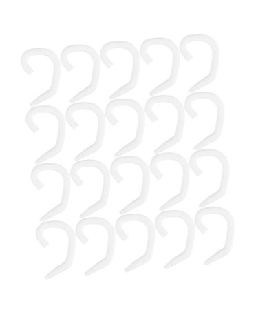 Healeved 40 STK STK STROCK HAKE EAR HOLD EARDING CHILDER TRAING THE HOOKEN FOR ERN PROTECTION MAS HAKEN FOR ERN Protection Masks Tab Ohrhaken Round Line Connect White