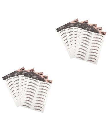 FOMIYES 10 Sheets Eyebrow 3d Sticker Stickers Waterproof Makeup Brow Sticker False Eyebrows Cosmetics 6d