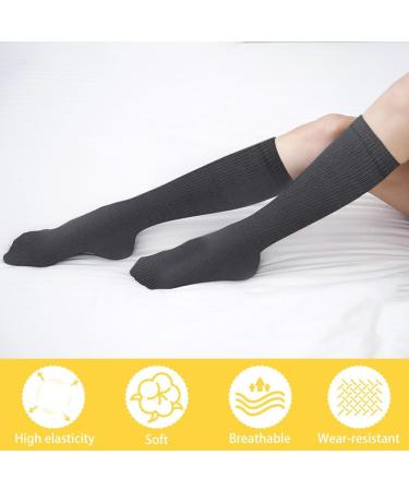Rixotix Knee Socks for Men & Women - Compression Support Stockings Cotton Breathable Long Socks in Gray (Size 34-39) - Comfortable & Stylish - Buy Online on GoSupps.com