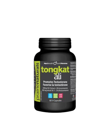 Prairie Naturals Tongkat Ali 500 promotes Testosterone production. Source of antioxidants. Eurycomanone. Dairy free. Vegan. Gluten Free - 60 Vegan capsules