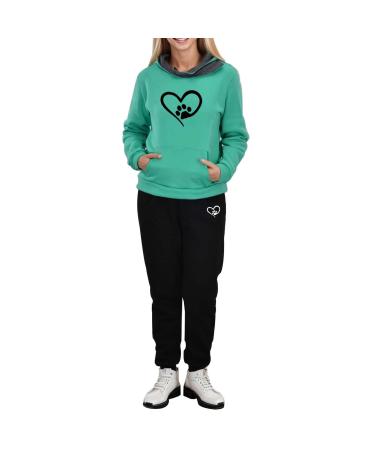 Two -part hooded sweater jogging pants jogging suit women leisure suit long -sleeved pantsuit sportswear outfit leisure access sportswear women sports suit set women training suit set 2 partial gn1 3xl