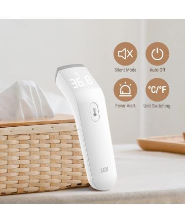 CEM DT-8807S No-Touch Infrared Thermometer for Adults and Kids - FDA and CE Certified - Touchless Baby Thermometer with Large LED Display and Gentle Vibration Alert - Buy Online on GoSupps.com