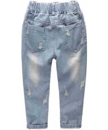 KIDSCOOL SPACE Retro Toddler Little Child Elastic Waist Fashion Jeans, Light Blue-4066, Size 5-6 Years - Buy Online on GoSupps.com