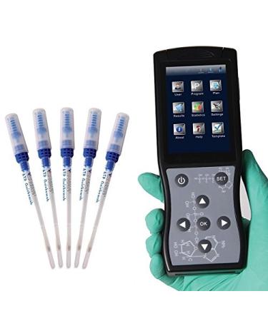 Portable ATP Hygiene Monitoring System Hygiene Moniter Meter Bacteria Analyzer Tester ATP Fluorescence Rapid Detector(Swab not Included)