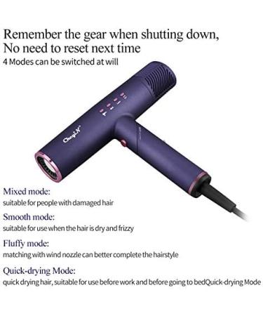 Ckeyin Foldable Professional Hair Dryer 1300W Powerful Negative Ion Far Infrared Fast Drying Air Blow Hair Dryer with Memory 45 - Buy Online on GoSupps.com