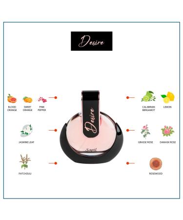 Sapil Desire Perfume for Women Long-lasting Dubai Perfume EDP Spray Floral Chypre Scent 2.7 Oz (80 ml) Ideal Arabic Cologne for Women Gift for Any Occasion - Buy Online on GoSupps.com