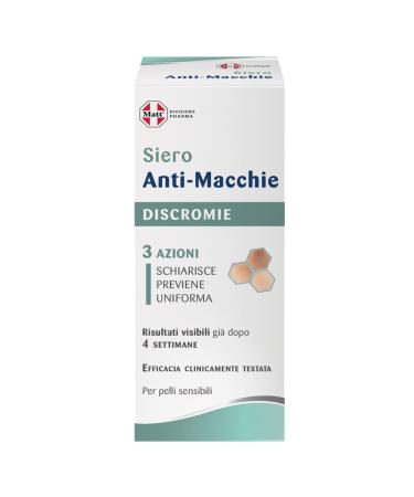 Matt Matt Anti-dark spot serum ideal for inhibiting melanin production preventing the appearance of discoloration and reducing sunspots leaving the complexion more radiant and even 30 ml