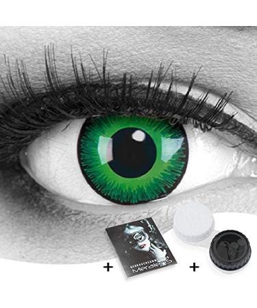 Green Elves Cosplay Contact Lenses - Perfect for Halloween & Carnival | -5.00 Diopters | Free Lens Tank - Buy Online on GoSupps.com