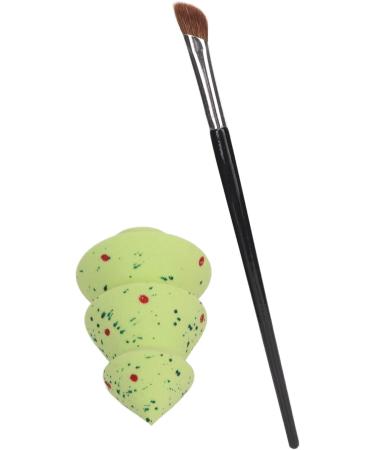 Green Sequin Christmas Tree Nose Contour Brush Set Angled Sponge Makeup Kit - Buy Online on GoSupps.com