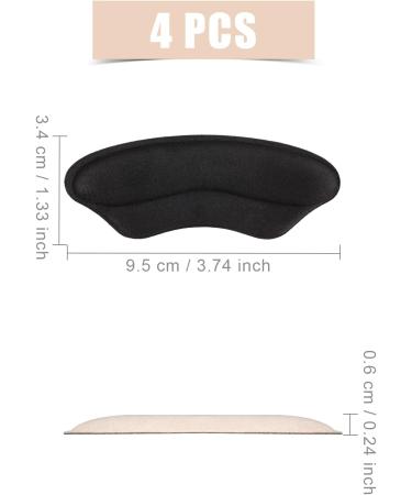 KINBOM 2 Pairs Heel Grips - Self-Adhesive Cushions for Loose Shoes | Heel Pads for High Heels & Sneakers - Men & Women (Black & Nude) - Buy Online on GoSupps.com
