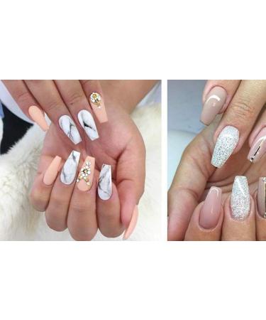 Morechioce 500 Pcs White Ballerina Fake Nails - Acrylic Nail Tips for DIY Nail Art & French Manicure - Buy Online on GoSupps.com