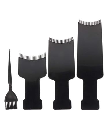 Lurrose 4 pieces Balayage Board and brush Hair dye Fine board Salon Hair Blith Brush Plastic Hair tower Tools for Home Friseurladen 4 pieces (1 Pack)