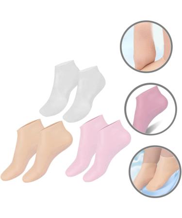 WOFASHPURET 3 Pairs moisturizing Socks Cracked Heel Socks Barefoot Scientist Foot Care Foot Socks Cracked Heel Repair moisturizing Gel Socks Lotion Socks Aloe Socks spa Miss Skin Friendly Sebs - Buy Online on GoSupps.com